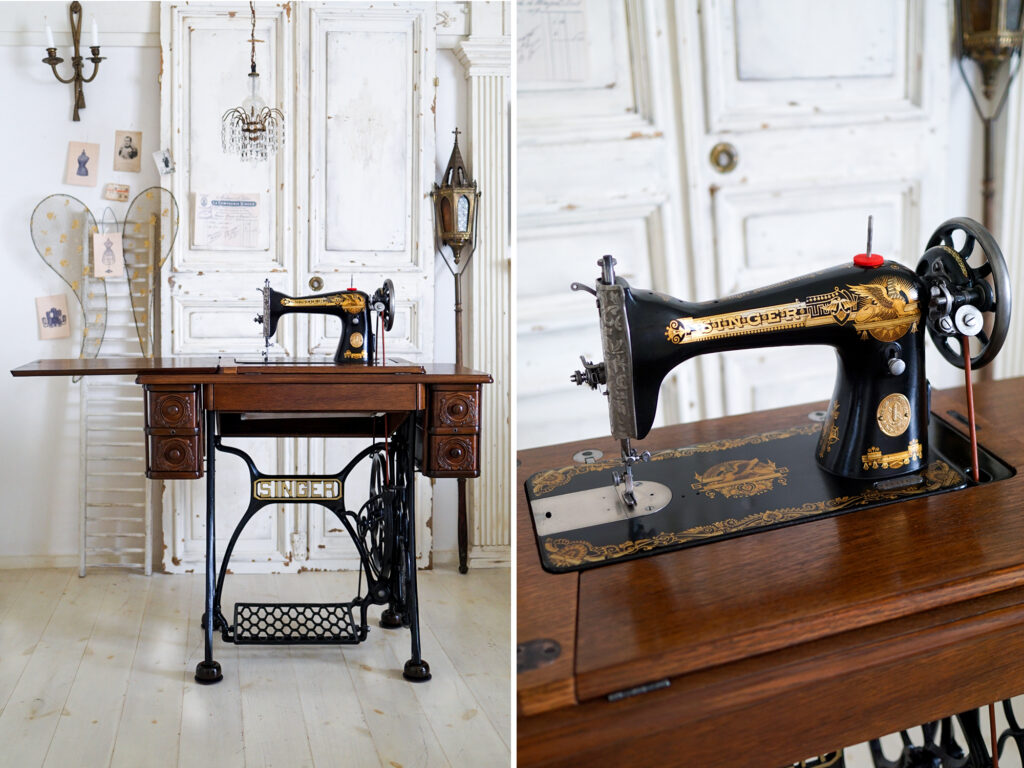 Singer 15K アンティーク足踏みミシンの魅力と実用性 - アンティーク
